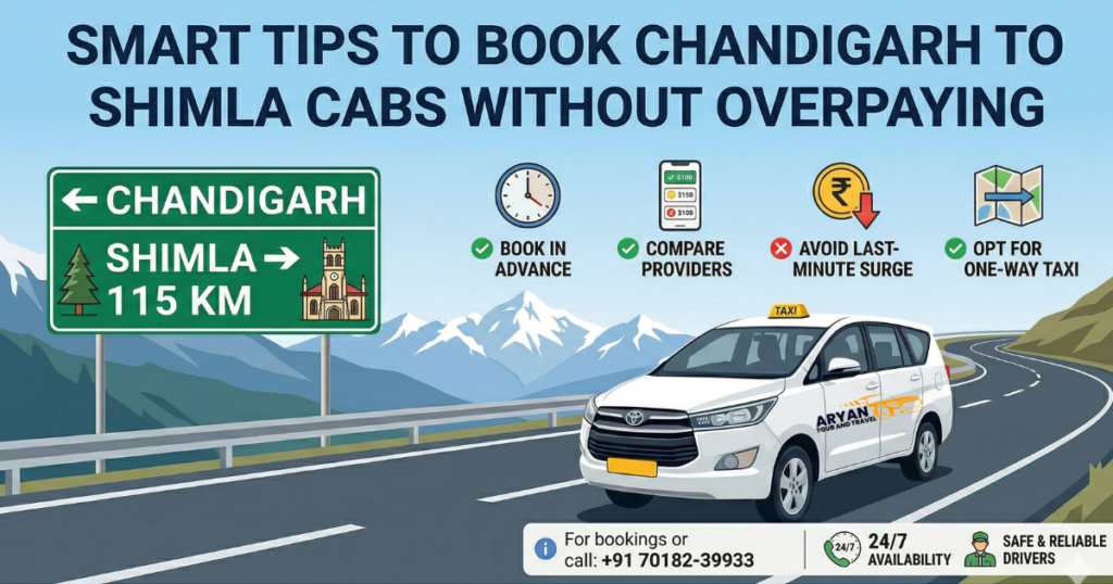 Smart Tips to Book Chandigarh to Shimla cabs Without Overpaying