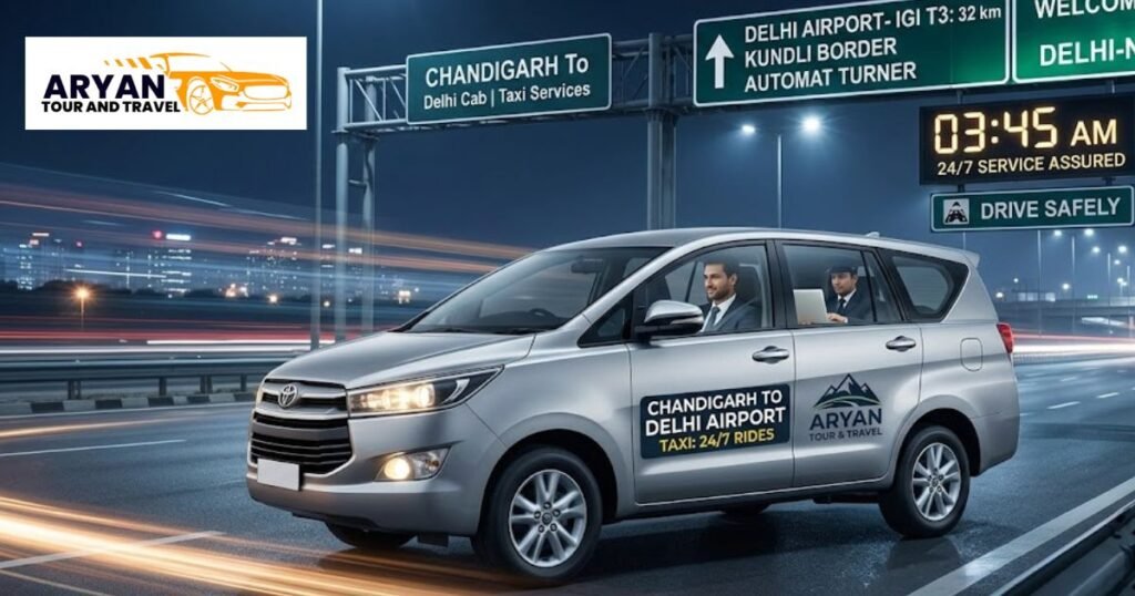 Chandigarh to Delhi Airport taxi: 24/7 Rides