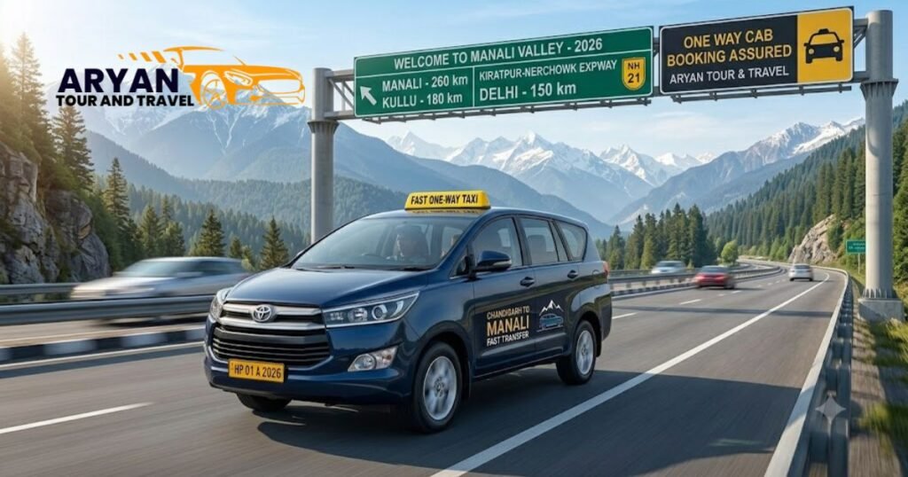 Fast One Way Taxi Chandigarh to Manali Transfer